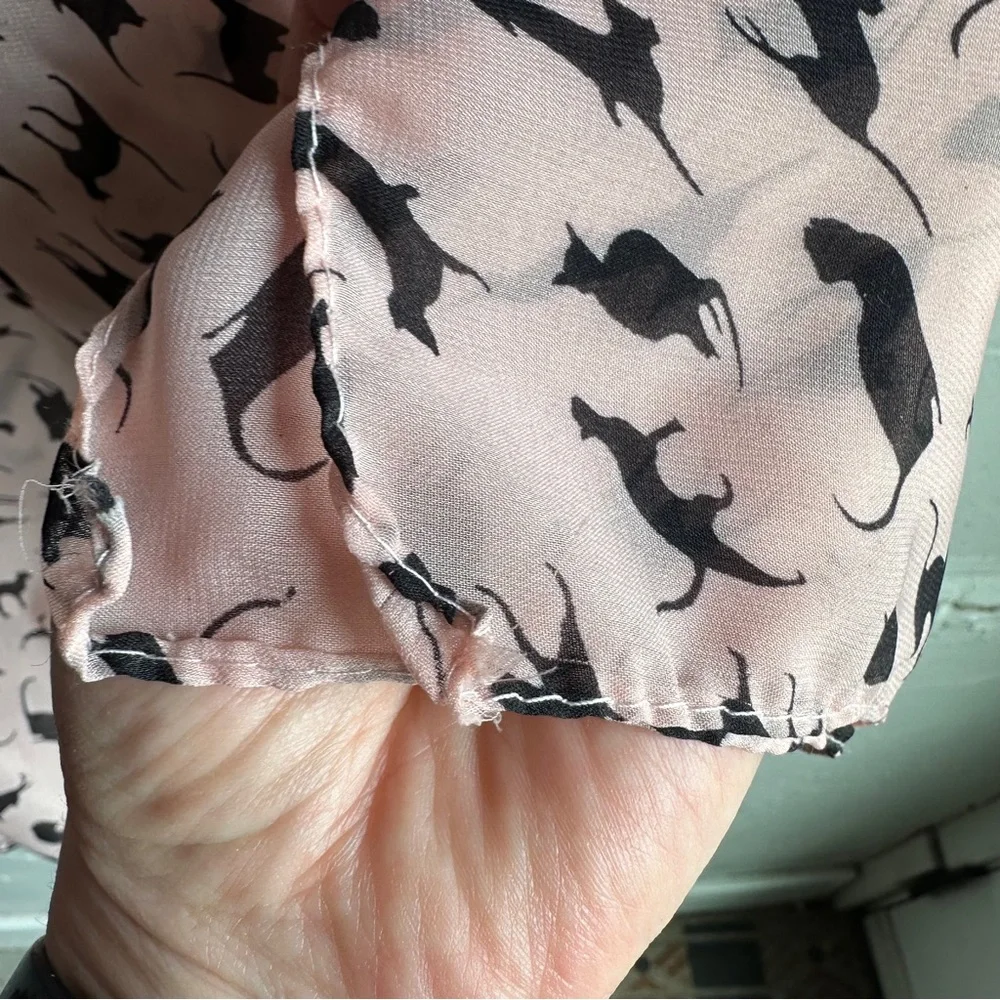 Pink Cat Print Scarf Y2K Coquette Indie Kawaii Soft Girl Hair Neck Scarf 66”x23”